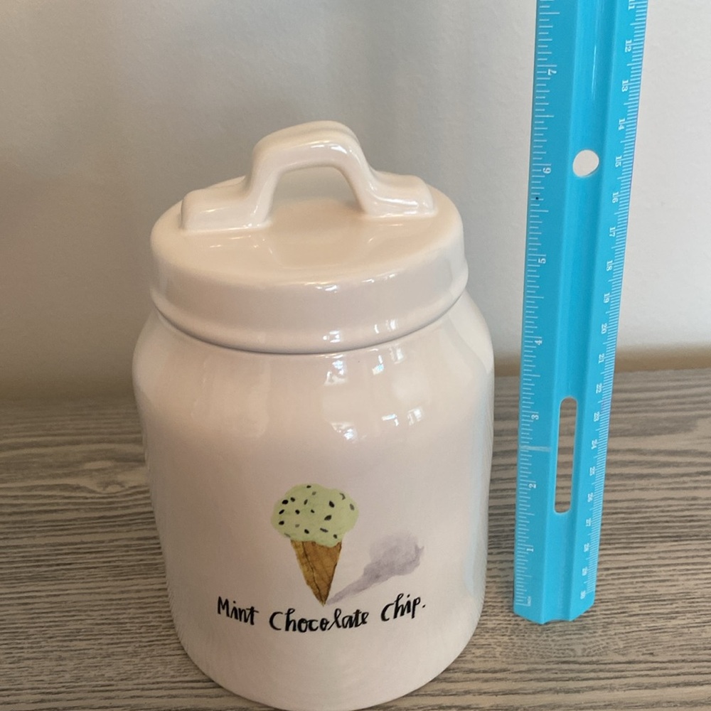 Rae Dunn Mint Chocolate Chip canister - Picture 5 of 5